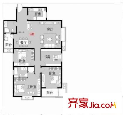 文景小區(qū)東區(qū) 4室 戶型圖