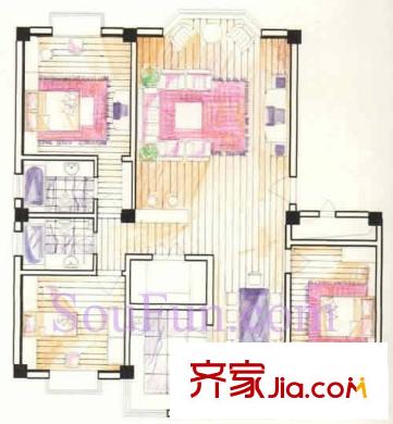 偉豐花園戶型圖戶型4 