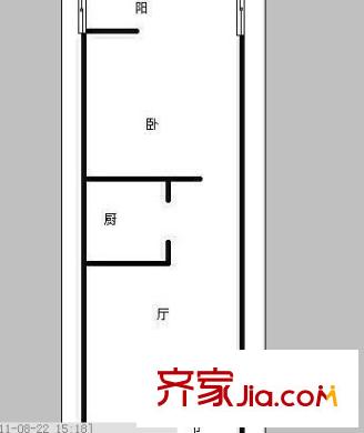 西部京閩茶城 戶型圖 1室1廳1衛(wèi) 