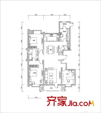 曲江觀山悅31#A170平戶型 4室2廳2衛(wèi)1廚