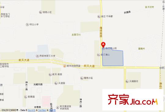 曲江觀山悅交通圖