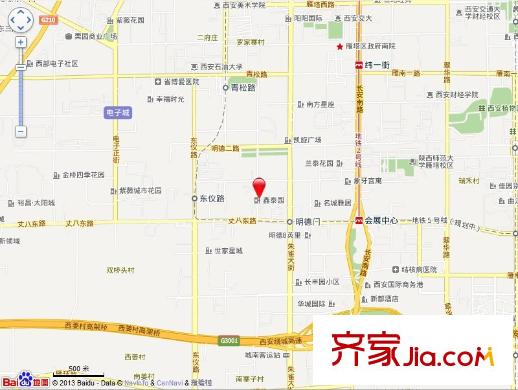 鑫泰園小區(qū)交通圖