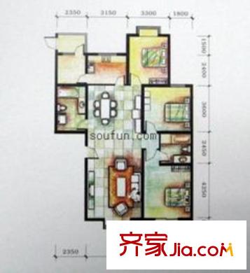 西雅圖翡翠城 4室 戶型圖