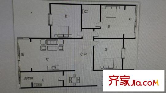 頤馨花園 3室 戶型圖