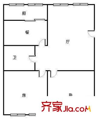 驪馬豪城 1室 戶型圖
