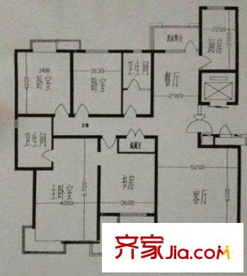 文景小區(qū)東區(qū) 4室 戶型圖