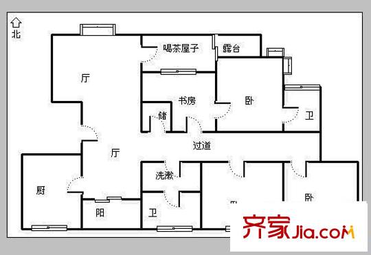 文景小區(qū)東區(qū) 4室 戶型圖