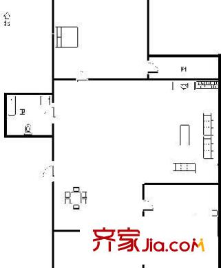 明德門小區(qū) 2室 戶型圖