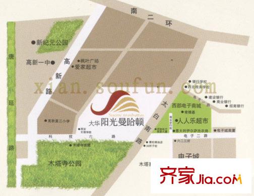 大華陽光曼哈頓交通圖
