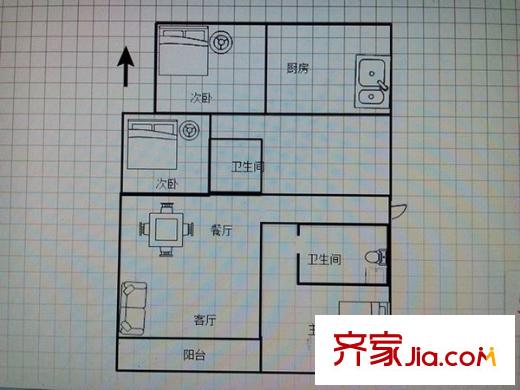 摩登小鎮(zhèn) 3室 戶型圖