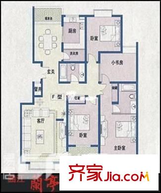曲江蘭亭 4室 戶(hù)型圖