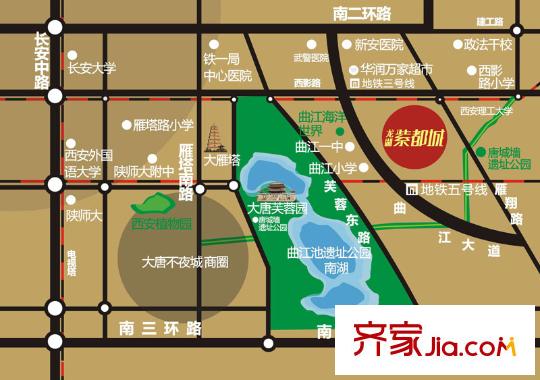 龍湖紫都城交通圖區(qū)位圖