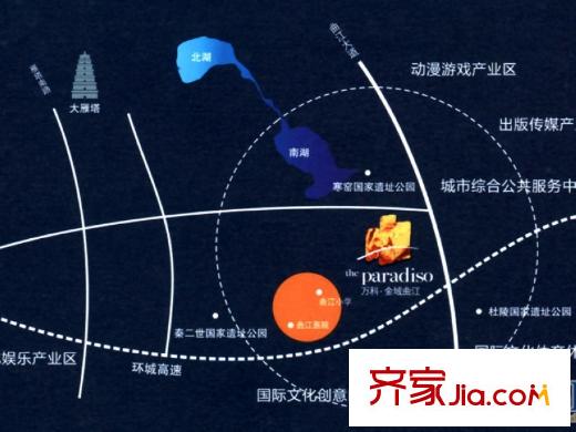 萬科金域曲江交通圖區(qū)位圖