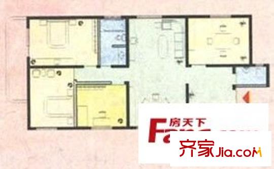 明德門小區(qū) 2室 戶型圖