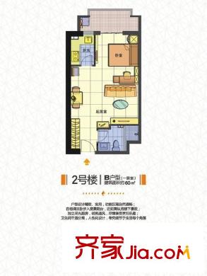  海星未來城    1室 戶型圖