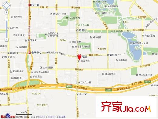天地源曲江華府交通圖