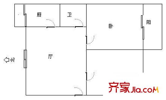 太白小區(qū) 0室 戶型圖