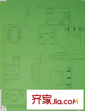 摩登小鎮(zhèn) 2室 戶型圖