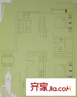 摩登小鎮(zhèn) 2室 戶型圖