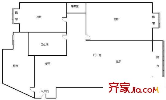 摩登小鎮(zhèn) 2室 戶型圖