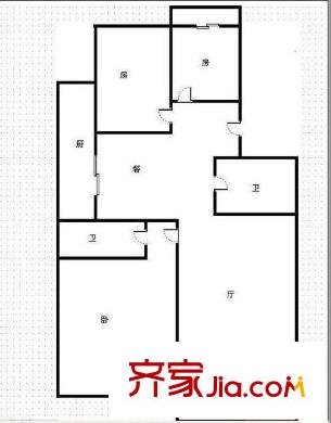錦園小區(qū) 3室 戶型圖