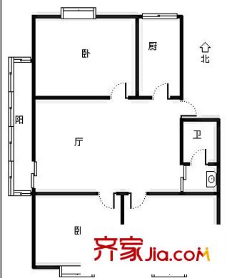 陽光小區(qū) 3室 戶型圖