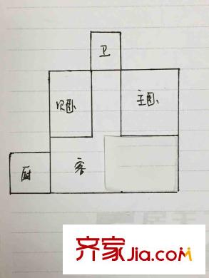 唐園小區(qū) 2室 戶型圖