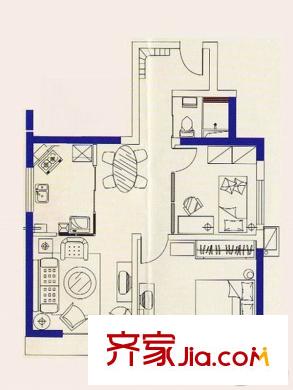 高科新花園 2室 戶型圖