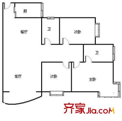 旭景碧澤園 3室 戶型圖