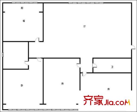 太白小區(qū) 3室 戶型圖