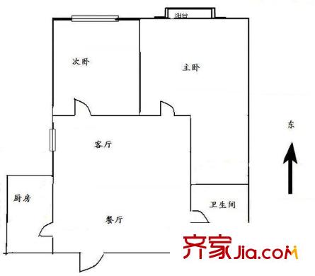 華府新桃園 2室 戶型圖