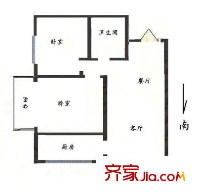 華府新桃園 2室 戶型圖