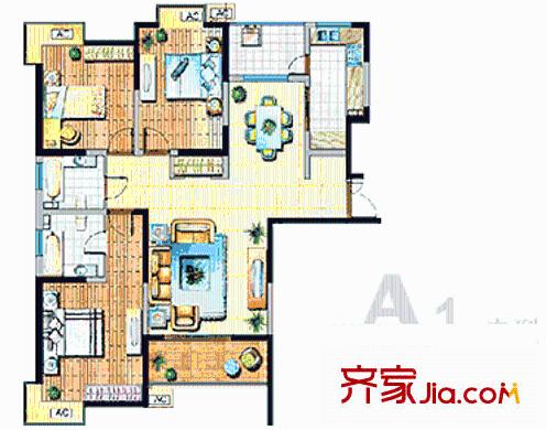 天地源楓林綠洲 3室 戶型圖