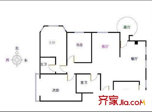 錦園小區(qū) 3室 戶型圖