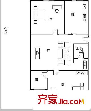 陽(yáng)光小區(qū) 2室 戶型圖