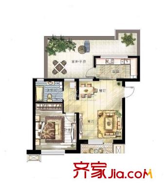 陽光小區(qū) 1室 戶型圖