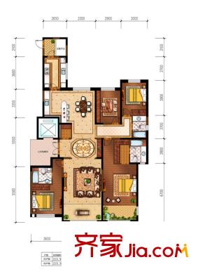 萊安逸琿三期16號樓東戶 4室2廳3衛(wèi)1廚