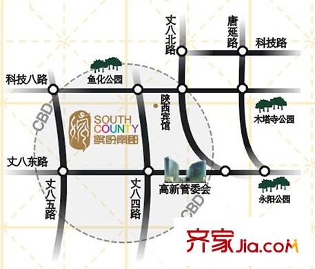 繽紛南郡交通圖