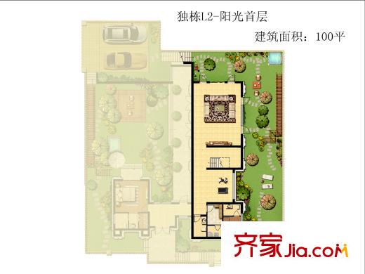 達(dá)觀天下獨(dú)棟L2-陽光首層 2室1廳1衛(wèi)