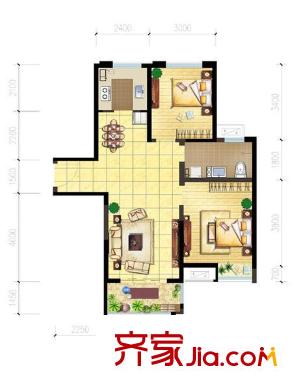 新里魏瑪公館戶型圖戶型圖 2室2廳1衛(wèi)1廚