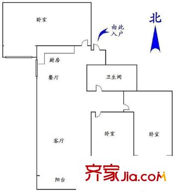 華府新桃園 3室 戶型圖