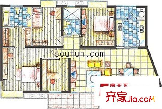 天地源楓林綠洲 4室 戶型圖