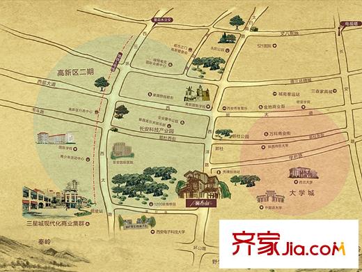 瀾香山區(qū)位圖