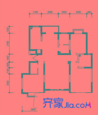 世家星城 3室 户型图