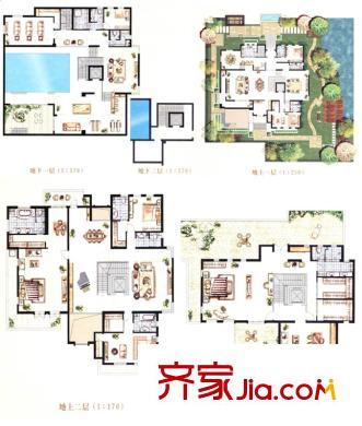 曲江鳳凰池32#樓獨(dú)棟別墅暢觀府 7室8廳1衛(wèi)1廚