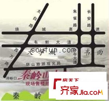 秦嶺山水交通圖