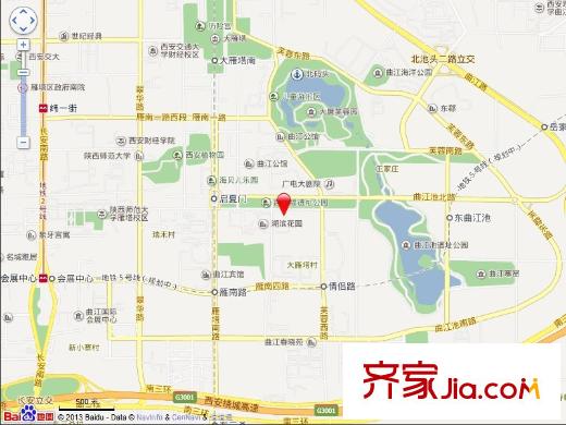 曲江華府別墅交通圖