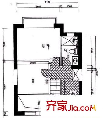 恒大城 2室 戶型圖