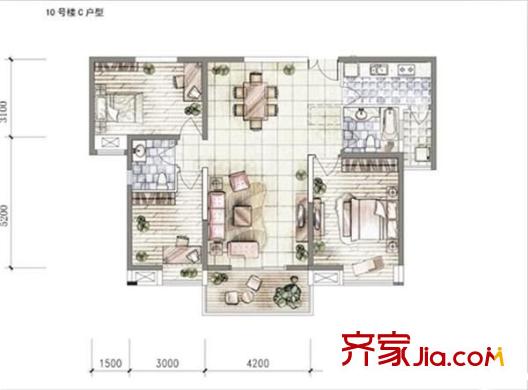 中海東郡 0室 戶型圖