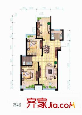綠地世紀城戶型圖戶型圖 3室2廳2衛(wèi)1廚